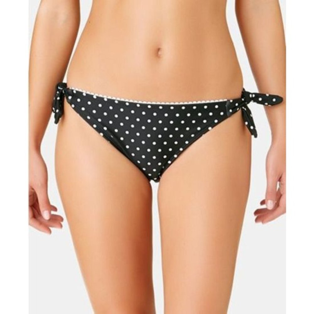 California Waves - Printed X-Back Bralette Bikini Set, Black‎ Dot, Medium, NWT - Picture 2 of 3